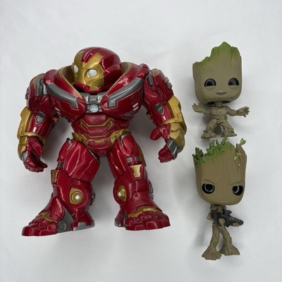 Marvel Funko Pop! Hulkbuster 294, Baby Groot 202 & Teen Groot W/ Blaster 293 OOB