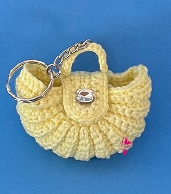 Mini Häkeltasche, Bonboniere, Taschenanhänger, Schlüsselanhänger, Modeaccessoire