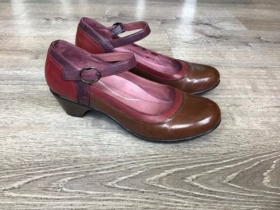 Dansko Adrina Women's Size 40 EU 9 US Burgundy Leather Mary Jane Leather Heels