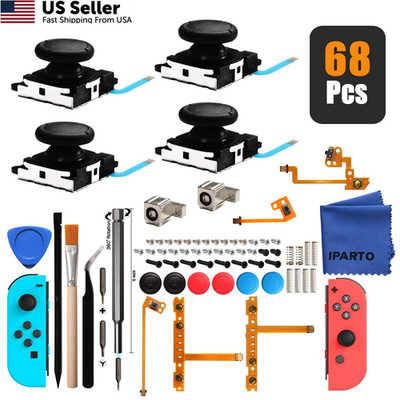 iParto 4 Pack Joystick Analog Thumb Stick for Nintendo Switch Joy Con... 