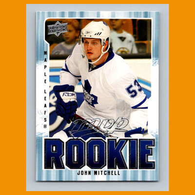 John Mitchell Rookie #386 2008-09 Upper Deck MVP Toronto Maple Leafs Hockey Card