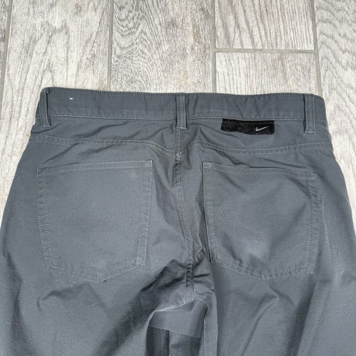 Pantalones de golf Nike Tour para hombre 32X30 grises 5 bolsillos ajustados repelentes rendimiento DA3064-070 - Imagen 8 de 10