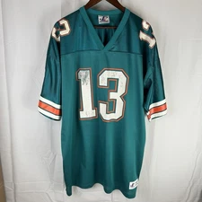 VINTAGE Dan Marino Miami Dolphins Jersey Mens XXL Green Teal Logo Athletic 90s