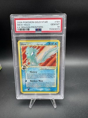 2006 Pokémon Gold Star Mew EX Dragon RARE Frontiers #101 - PSA 10