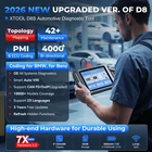 XTOOL D8S V2.0 Auto Diagnostic OBD2 Scanner E.CU Coding Topo Mapping 42+ Resets