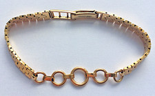 9ct Gold Hallmarked Ladies 7" Bracelet. 8.36grams. Rare design.