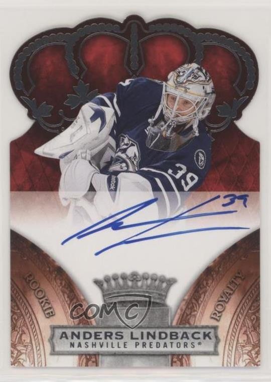 2010-11 Panini Crown Royale 53/499 Anders Lindback #145 Rookie Auto RC n1u