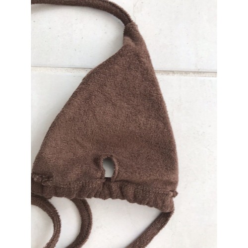 LA Sisters Swim Women L String Bikini Swimsuit Towel Brown Swimwear NWT - Picture 7 of 9