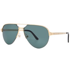 Cartier Santos De Cartier Green Pilot Sunglasses CT0386S 002 60 CT0386S 002 60