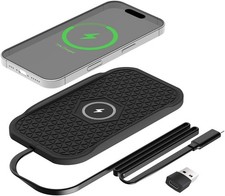 Wireless Car Charger Pad 15W Fast Charging Non-Slip Mat for iPhone Samsung Qi