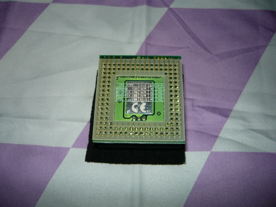 Vintage Rare Cyrix 5x86-100GP CPU Upgrade on Interposer VRM Green Heatsink - Image 2 of 2