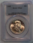 PCGS 1963 FRANKLIN HALF DOLLAR  50C MS64