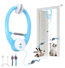USB Rechargeable Interactive Cat Toy Door Hanging Mouse Teaser Automatic Cat Toy