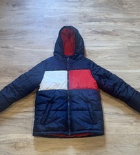 Tommy Hilfiger Boys Medium 10/12 Puffer Jacket Winter Coat Full Zip Fleece Lined