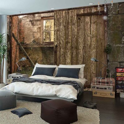 Brown Board Reflow 3D Full Wall Mural Photo Wallpaper Printing Home Kids Decor