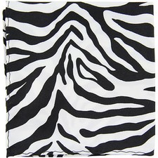 New men's polyester white zebra hankie pocket square formal wedding prom party