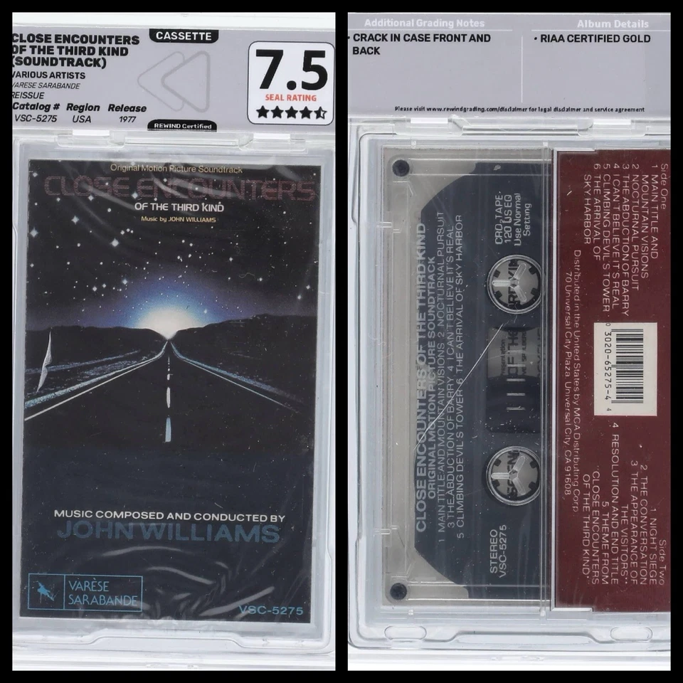 1977 Close Encounters of the Third Kind Cassette Rewind 7.5 Seal Rating 4.5/5 - Image 2 of 4