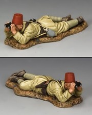 KING COUNTRY AUSTRALIAN LIGHT HORSE AL069 PRONE TURKISH NCO WITH BINOCULARS