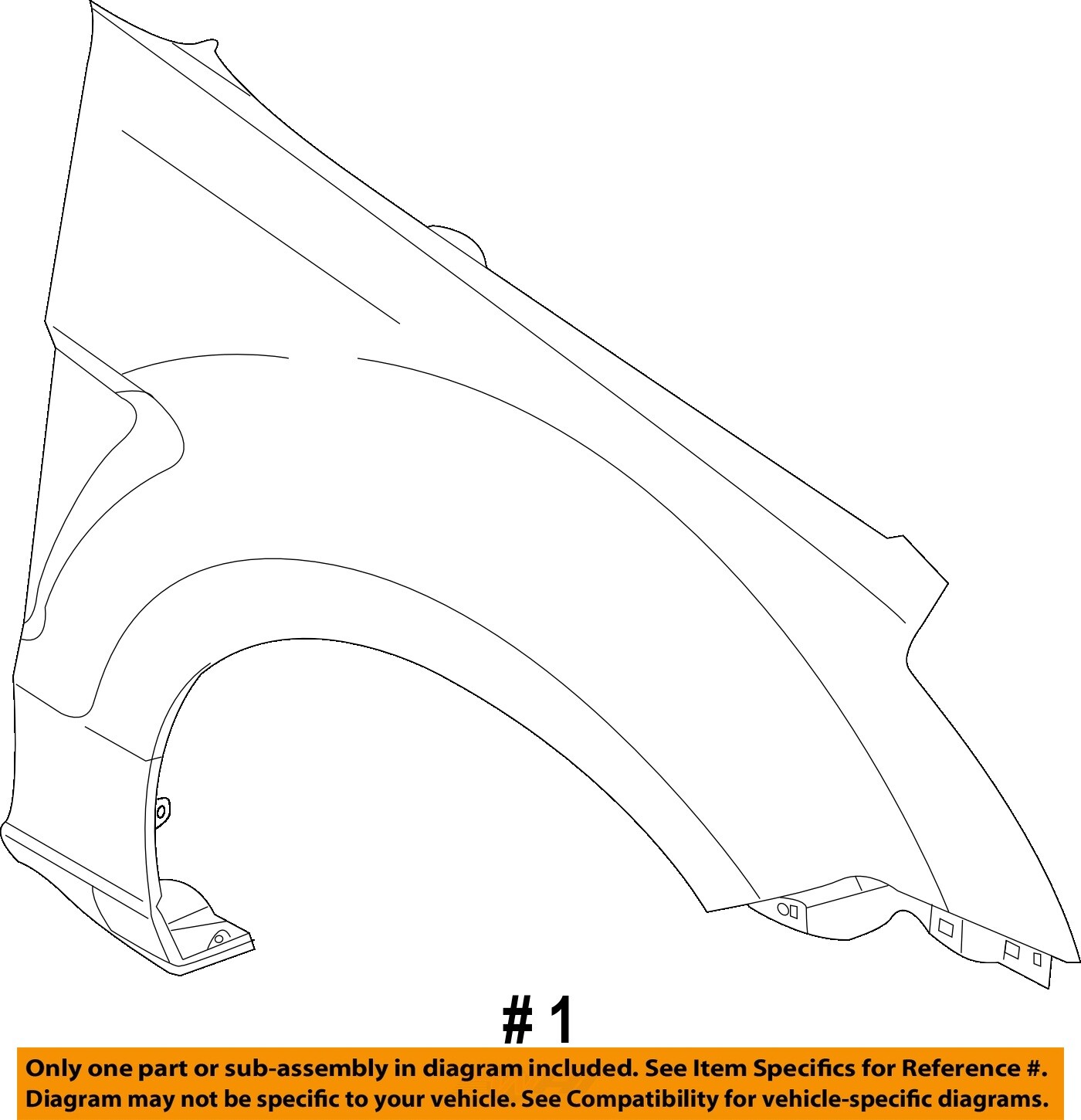 FORD OEM 08-11 Focus-Front Fender Left 8S4Z16006A 2