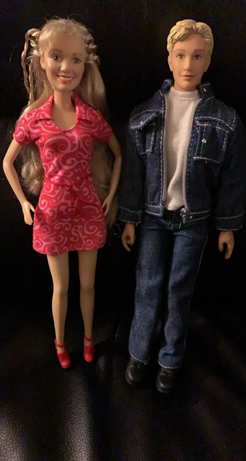 RARE 2001 PLAY ALONG AARON CARTER DOLL 80000 DENIM JEAN JACKET AND HILARY DUFF!