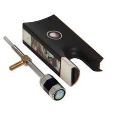 VIOLIN BOW FROG AND SCREW, EBONY. FINE QUALITY, UK SELLER