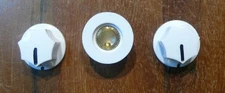 Set of 3 White Mini MXR Guitar Effects Pedal Stompbox Control Knobs