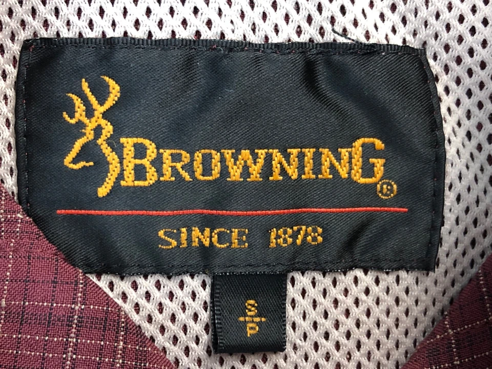 Vintage Browning Vented Shirt Men's S Small Short Sleeve Button Up Travel - Image 3 of 4