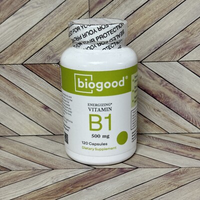Biogood Energizing Vitamin B1 - Boosts Energy & Metabolism 500 mg 120 Ct 06/25