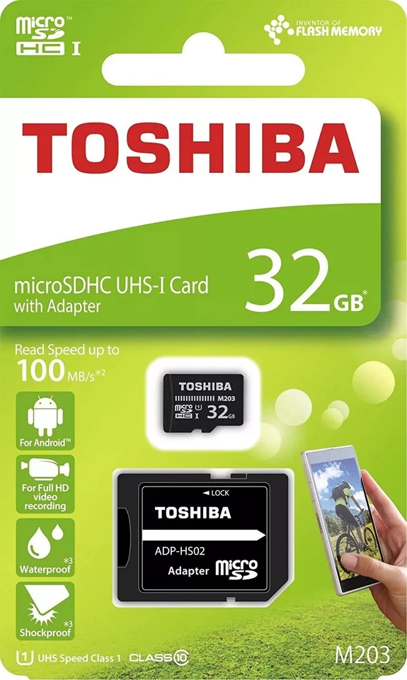 Toshiba 32GB Micro SD Card memory card+adapter NEW - Image 2 of 2