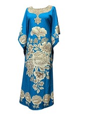  Free Size Kaftan Tunic Holiday Dress Beach Cover up fits 14,16,18,20,22,24