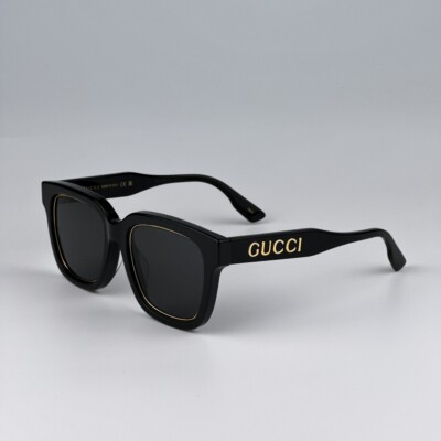Gucci Women AUTHENTIC Sunglasses Black Gold Grey Square  display picture 1
