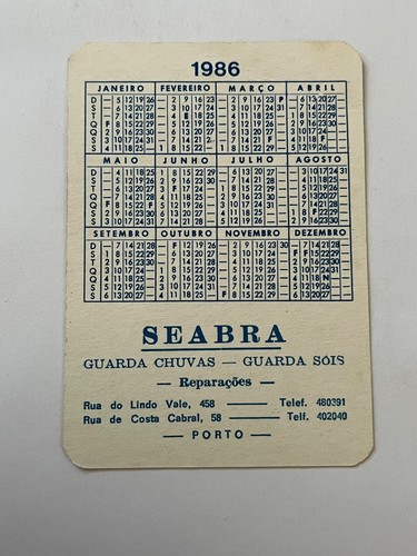 Calendario de bolsillo vintage 1986 Mickey Mouse Walt Disney #2301 - Imagen 2 de 3