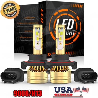 4-sides H13 9008 LED Headlight Bulbs Hi/Lo Beam For Ford F-150 2004 - Foto 10