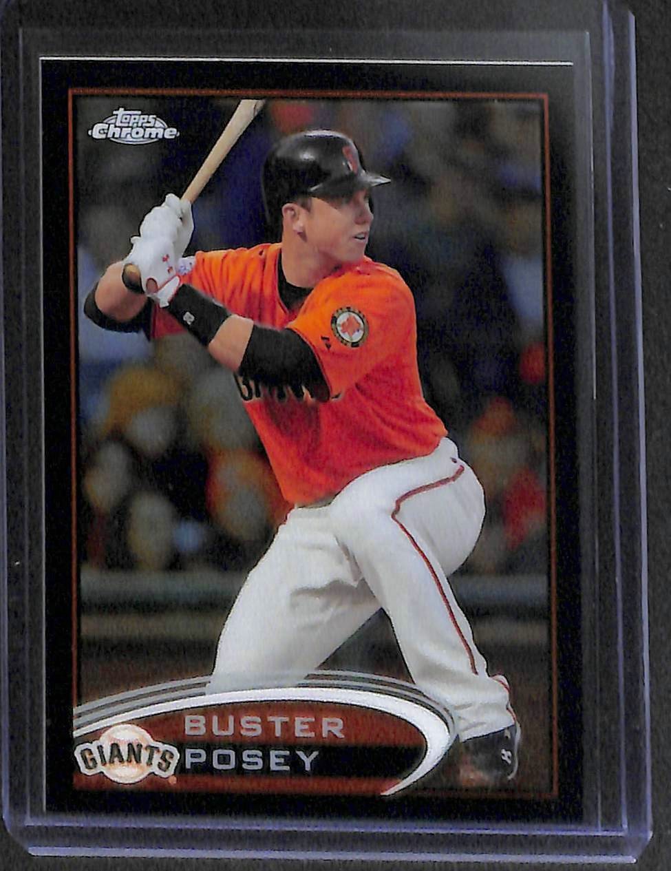 2012 Topps Chrome Black Refractor #24 Buster Posey No 37 of 100