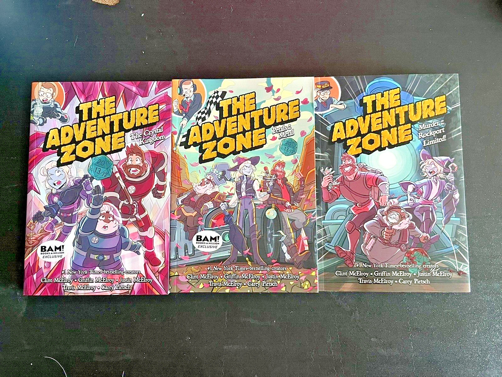 3 books the Adventure Zone, Manga, Travis McElroy,  see description for title