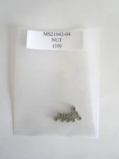 MS21042-04 Self-Locking Nut 4-40 Hex Extended Washer Steel Plated - Lot of 10