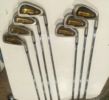 Spalding Executive Gold OS-1 Irons 3-9 PW Steel Shaft Right Hand MISSING 5 IRON