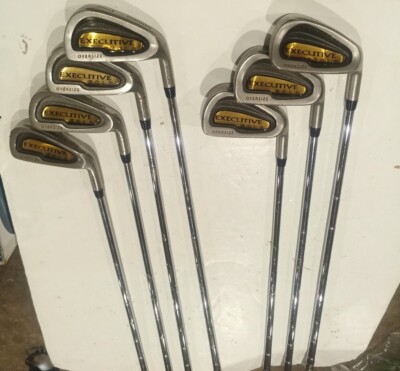 Spalding Executive Gold OS-1 Irons #3-9+PW Steel Shaft Right Hand MISSING 5 IRON