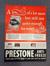 1946 Vintage Prestone Anti-Freeze Eveready Prevents Rust Shortage Print Ad F2