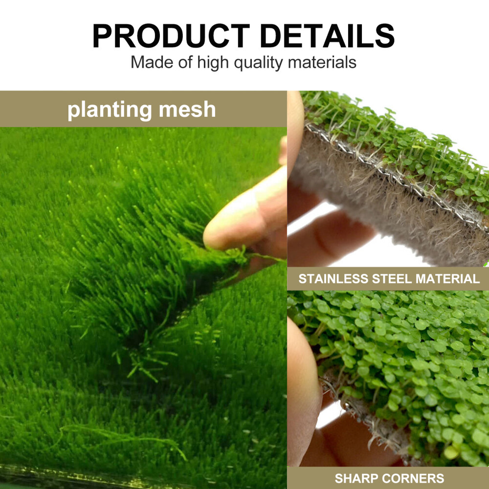 30 PCS Aquatic Fish Tank Moss Mesh Practical Wall Stainless Aquarium
