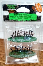 Spooky Town Collection 2021 Set 2 "Rusty Old Fence Village Accessory NIP Rare