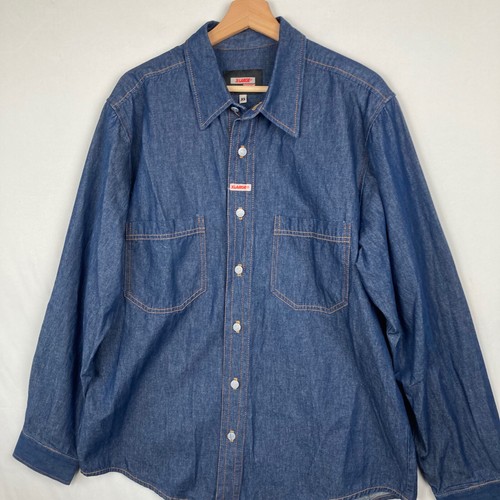 XLARGE CLOTHING Shirt Blue Collared Denim Button Up Shirt Men’s Sz XL Streetwear - Picture 3 of 7