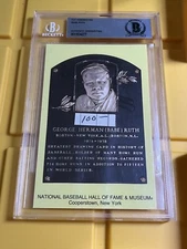 Babe Ruth Handwriting Beckett Authentic “100” Babe Ruth Wrote 100 And It Was Cut