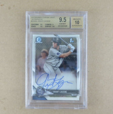 GRANT LAVIGNE Beckett Graded 9.5 GEM MINT 1st 2018 Bowman Chrome AUTO Rockies 33
