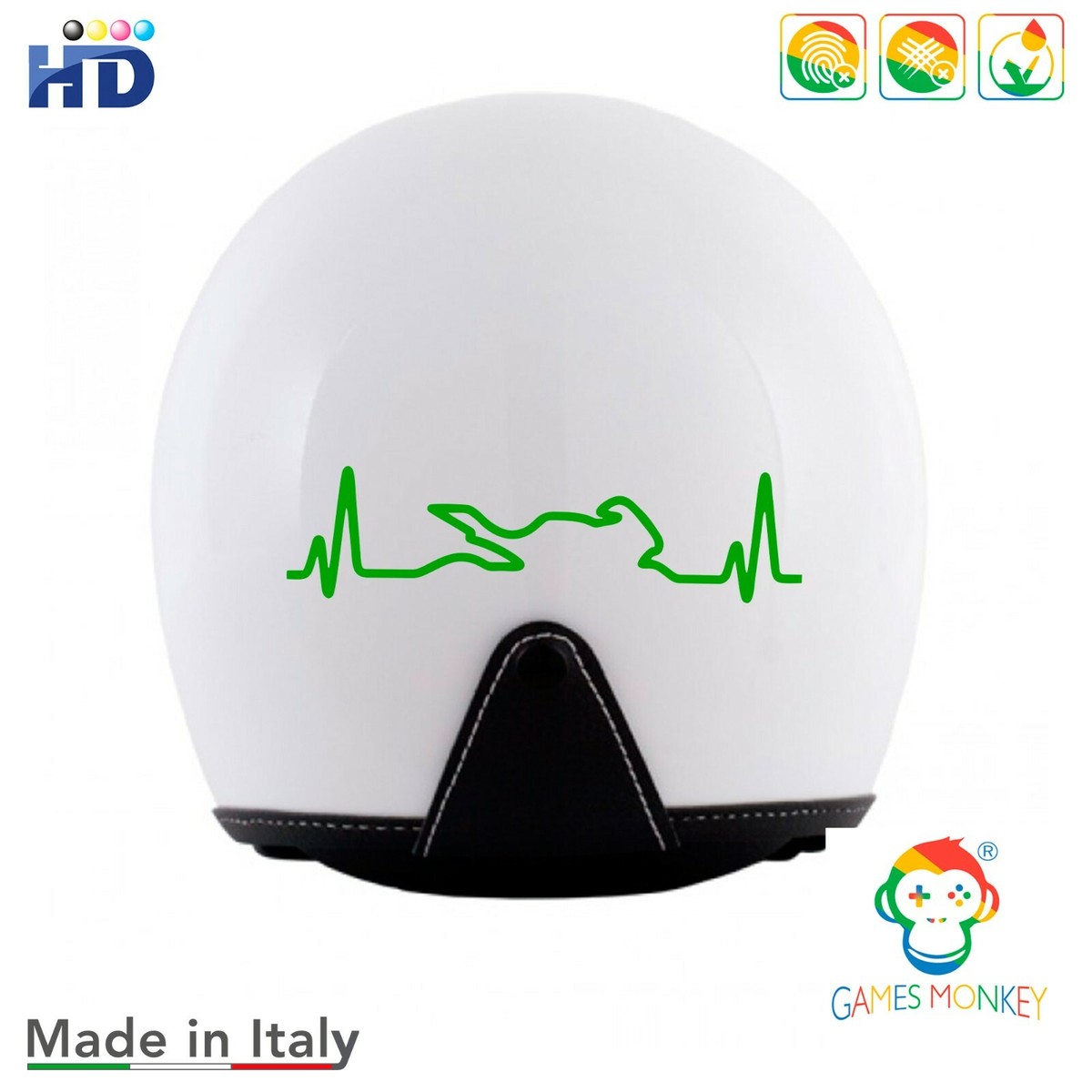 Adesivi Per Casco Moto 2 Pezzi - Design Racing 12x3 Cm Nero - Resistenti A Pioggia E UV - Autodomy