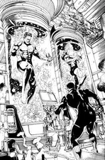 Original Marvel Comic Art INVADERS issue#09 pg 20 by Carlos Magno pencil and ink