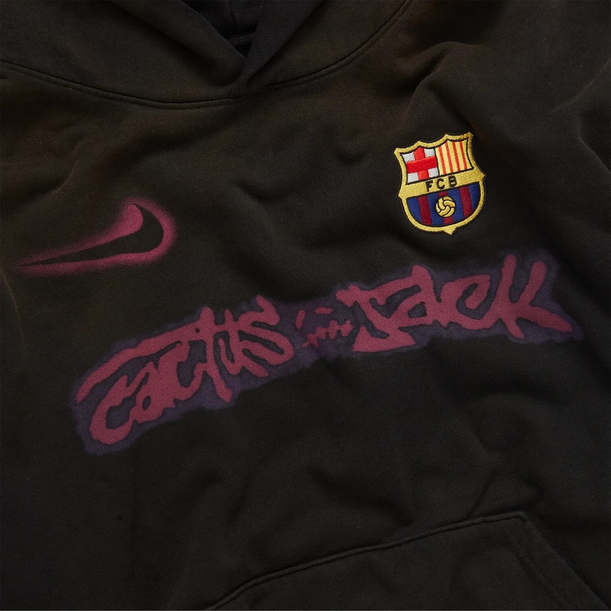 トップス cactus jack NIKE Barcelona Logo Hoodie Nike FC Barcelona x Cactus Jack Spray Logo Hoodie 'Blue
