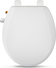 round Bidet Toilet Seat with Quiet-Close, Non-Electric Bidet Mode with Dual Nozz