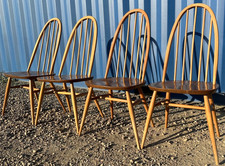 4 Ercol 365 Quaker Dining Chairs Mid Century Retro Vintage FREE DELIVERY🚚🚚🚚🚚