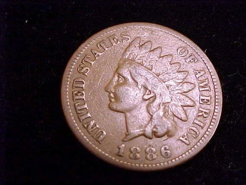 1886 Indian Head Cent, Type 1 variety,  Almost Fine in Grade